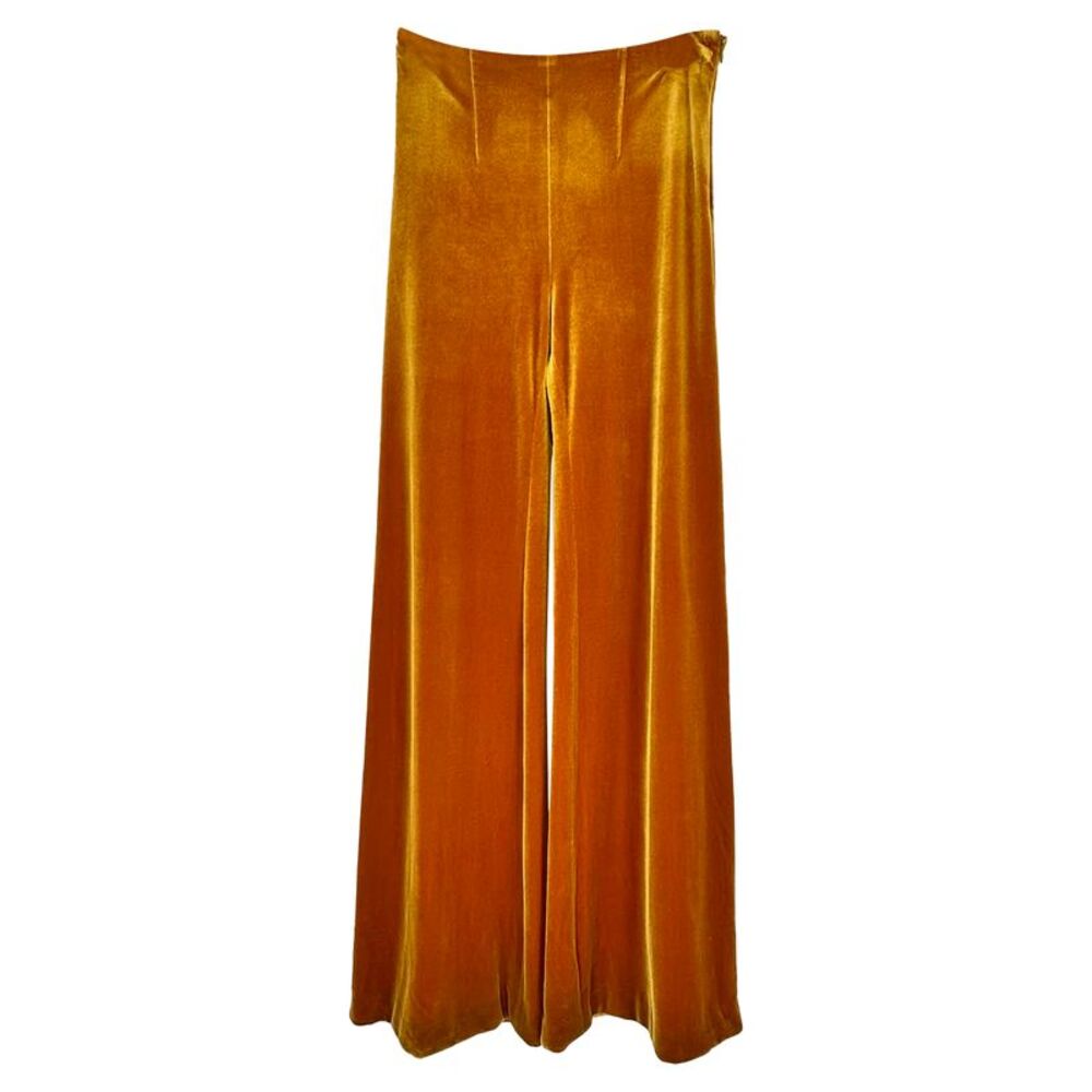 Galvan London Winter Sun Trousers in Mustard Velvet